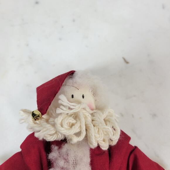 VINTAGE Rustic Santa with Button Legs 9" Christmas Holiday Plush Stuffed Decor - Picture 5 of 13